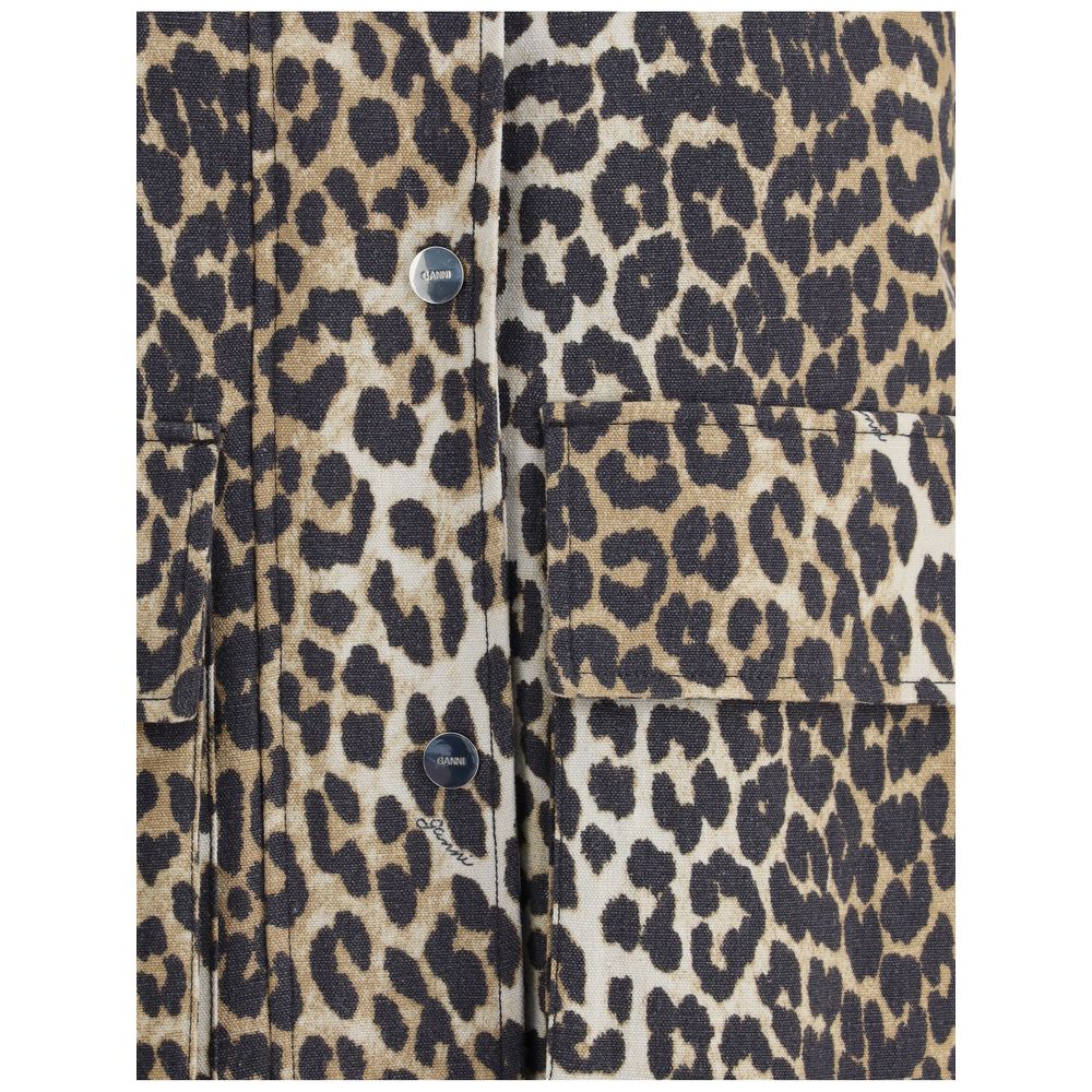 Ganni Brown Hemp Coat