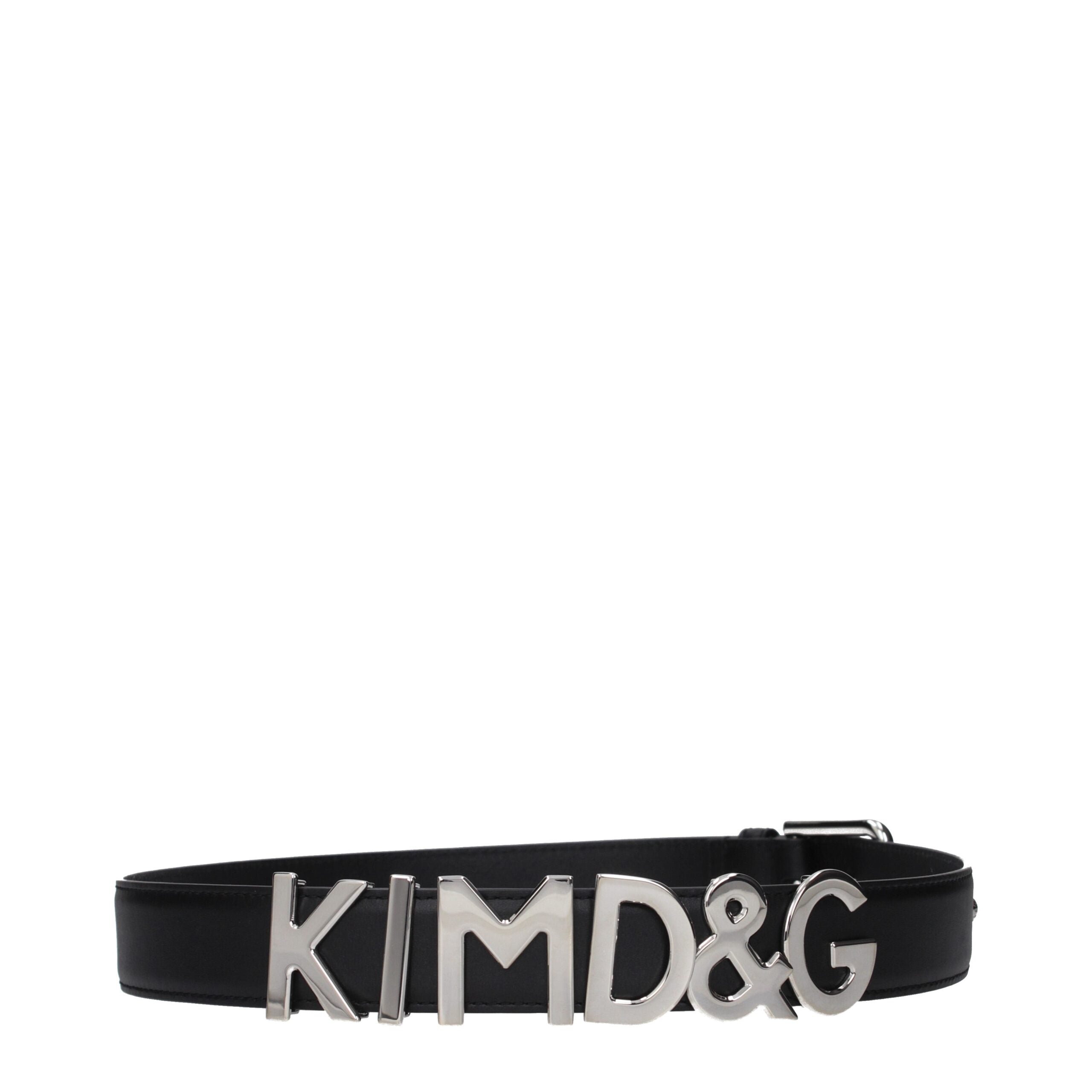 Dolce & Gabbana Black Leather Regular Belt