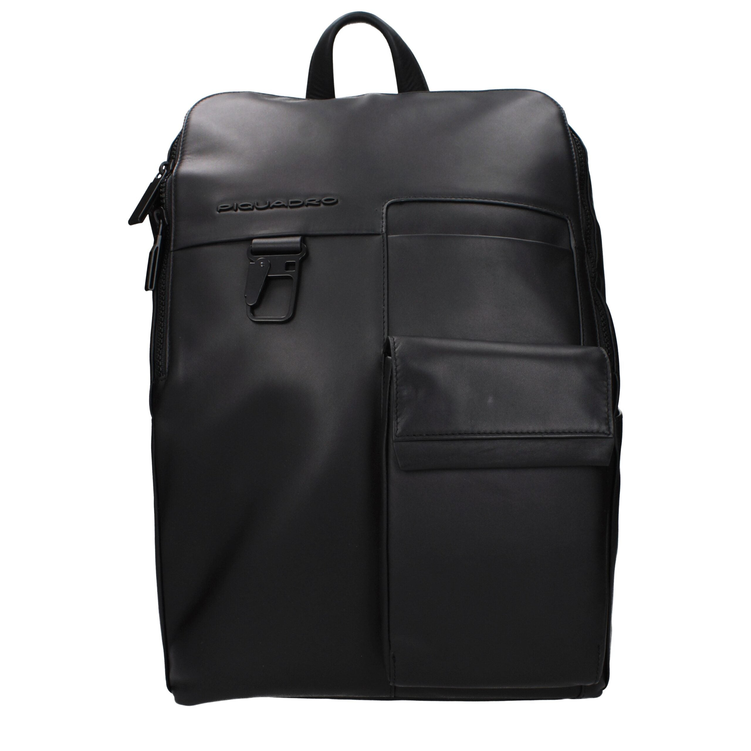 Piquadro Black Leather Backpack