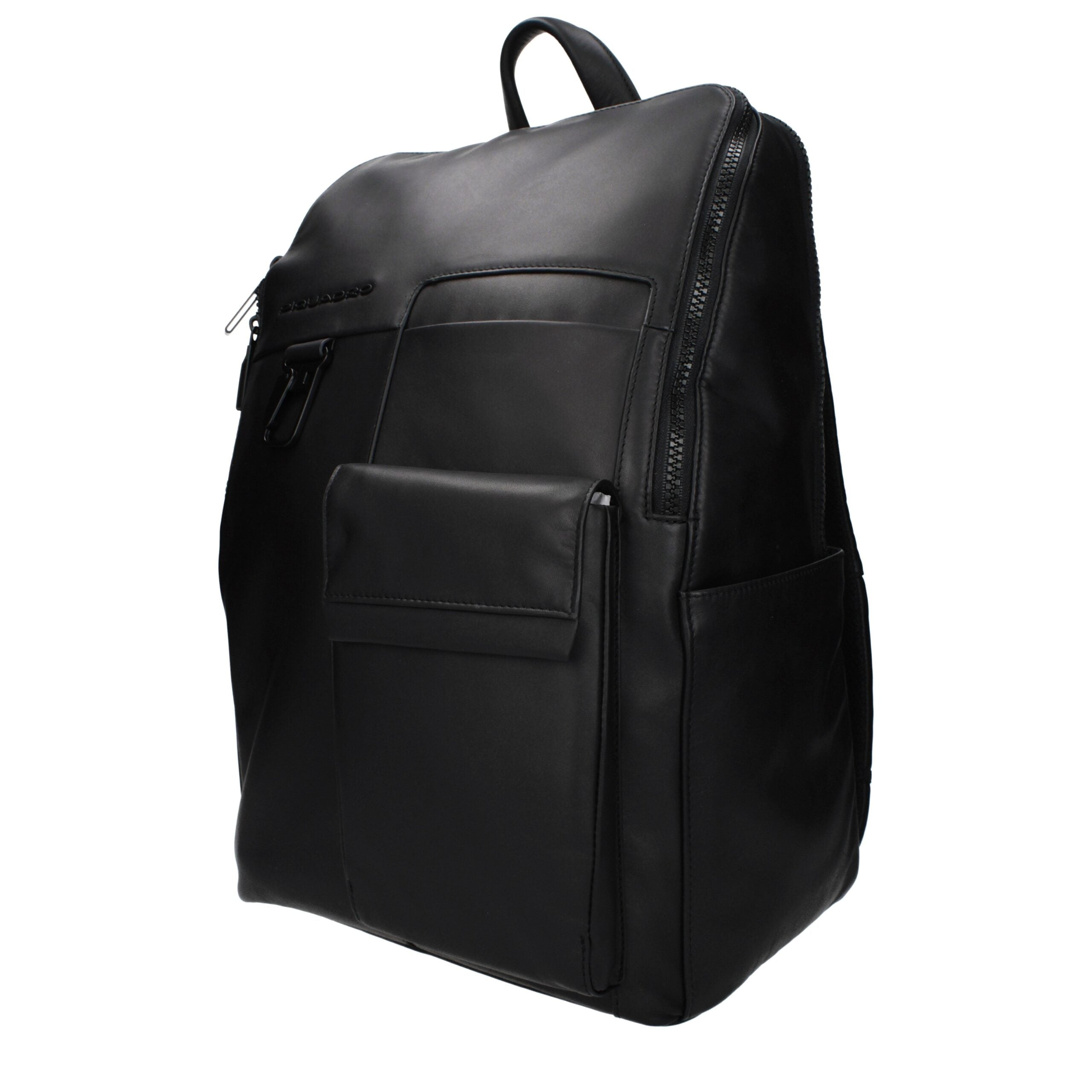 Piquadro Black Leather Backpack