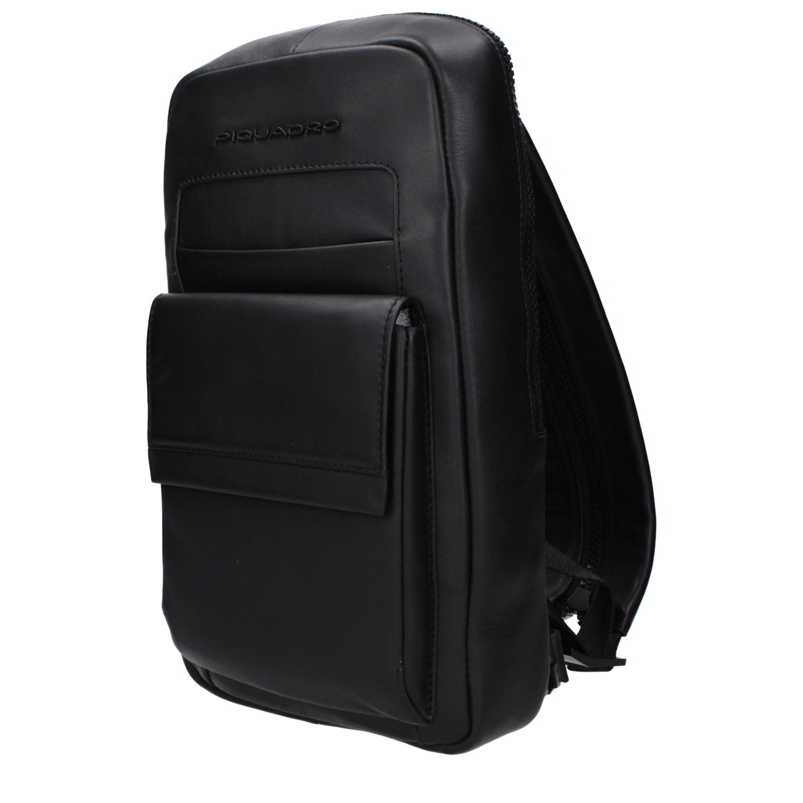 Piquadro Black Leather Backpack