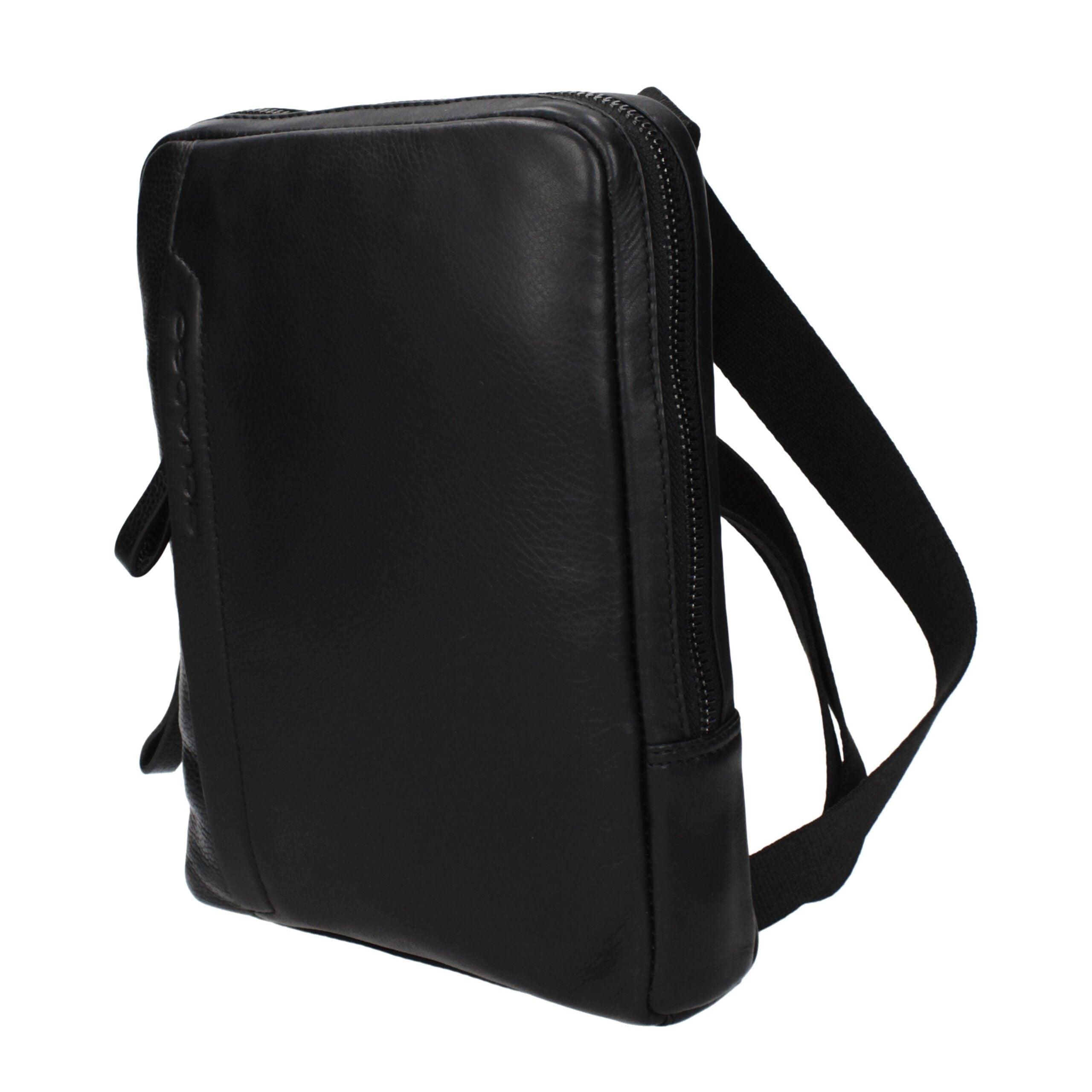 Piquadro Black Leather Crossbody Bag