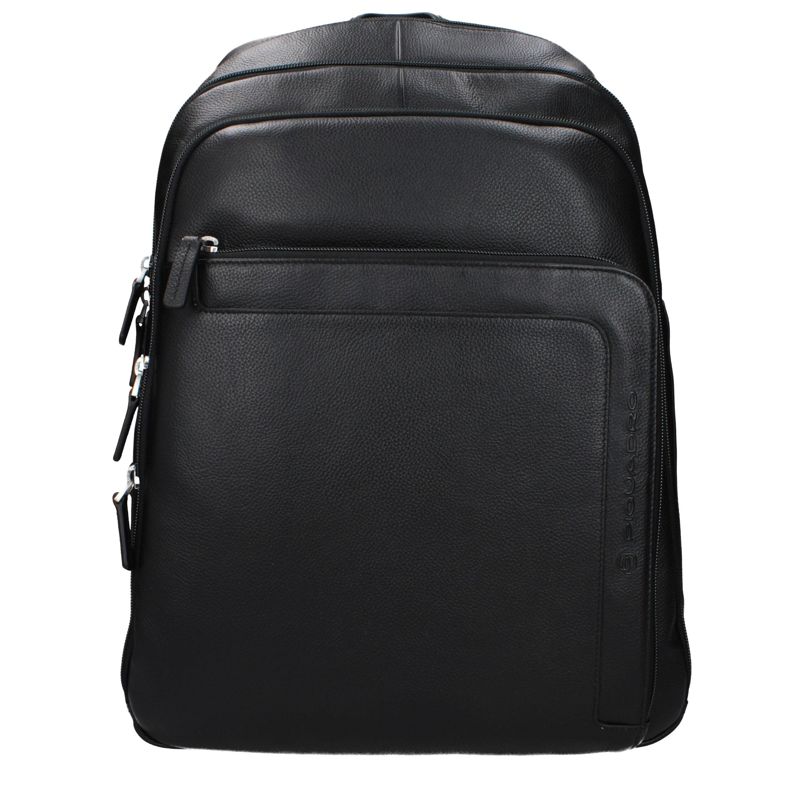 Piquadro Black Leather Backpack