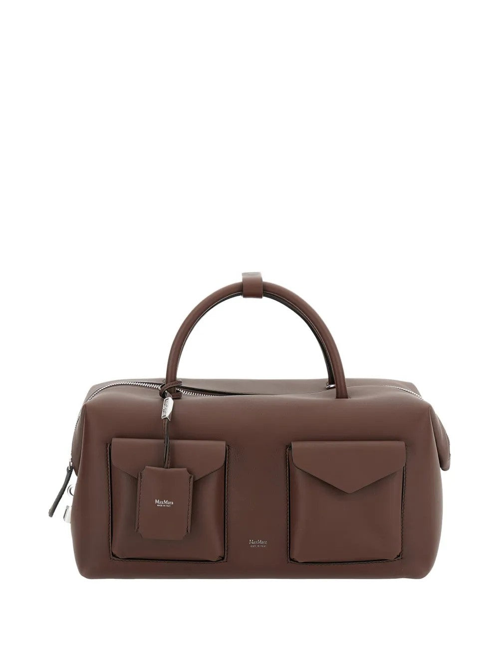 Max Mara Brown Calf Leather Bos Taurus Handbag