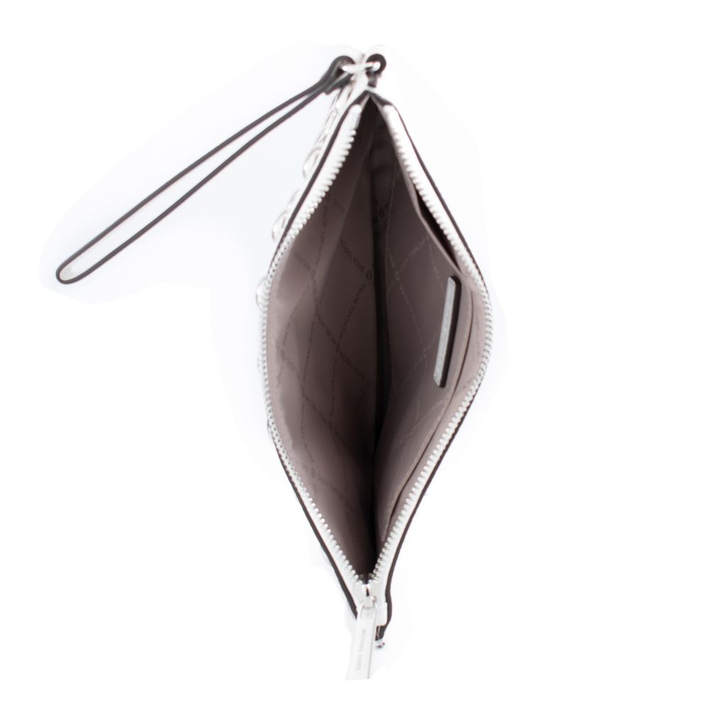 Michael Kors White Leather Clutch Bag