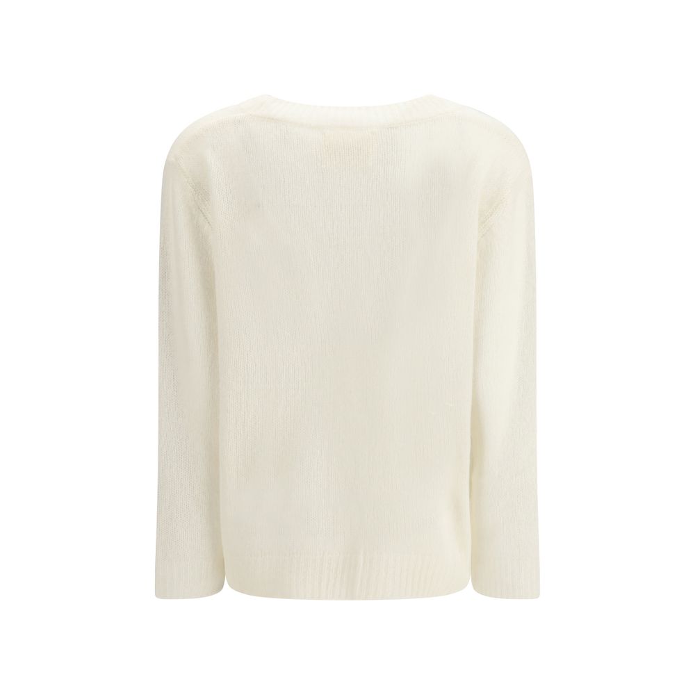 Lisa Yang White Cashmere Sweatshirt