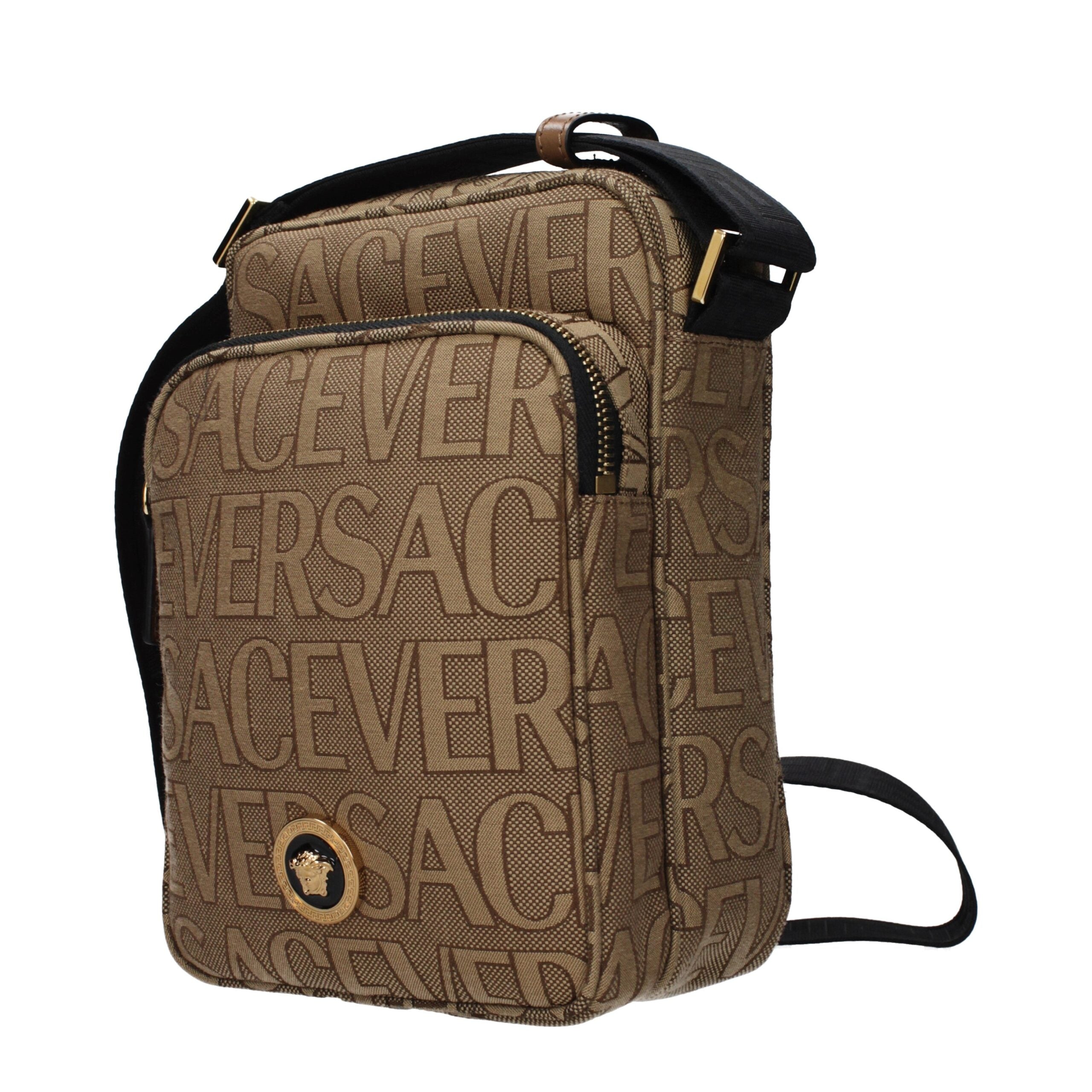 Versace Beige Fabric Shoulder Bag