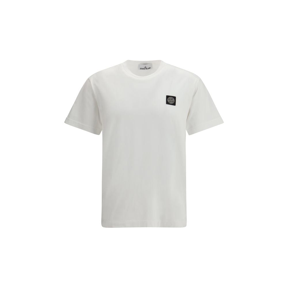 Stone Island White Cotton T-Shirt