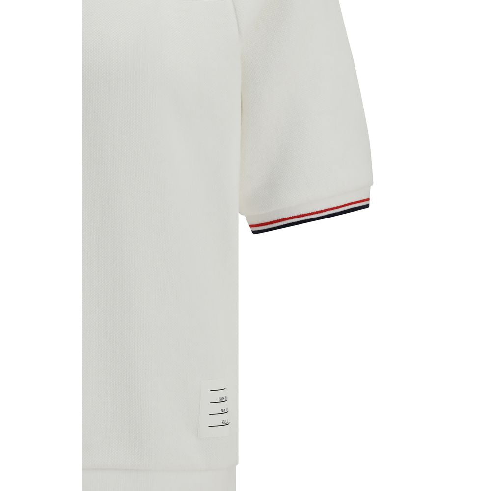 Thom Browne White Cotton Sweatshirt