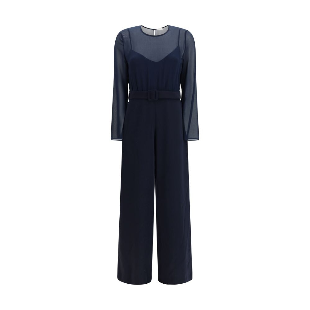 P.A.R.O.S.H. Blue Polyester Jumpsuit