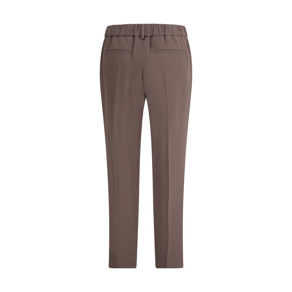 Brunello Cucinelli Gray Acetate Casual Pants