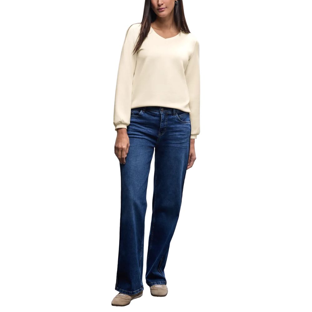 Street One Beige Modal Sweatshirt