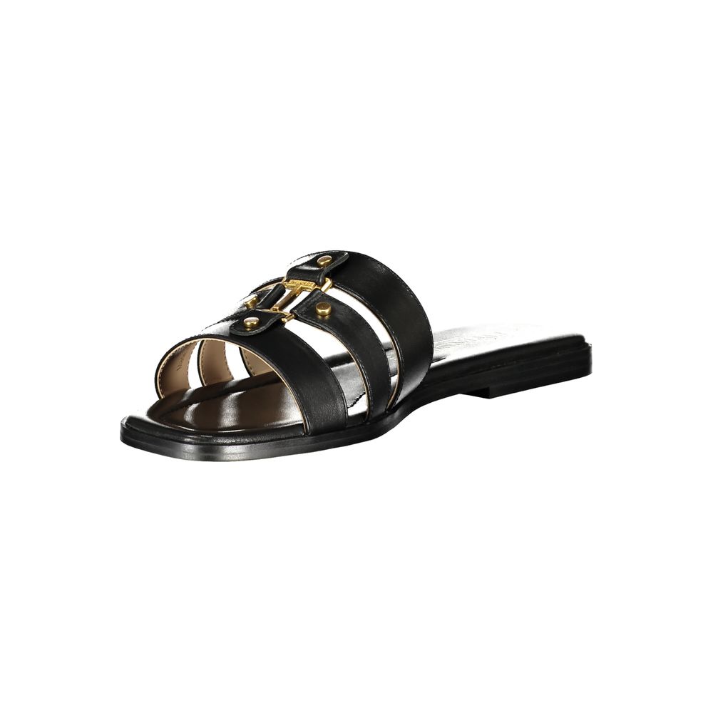 Twinset Black Leather Women's Sandal