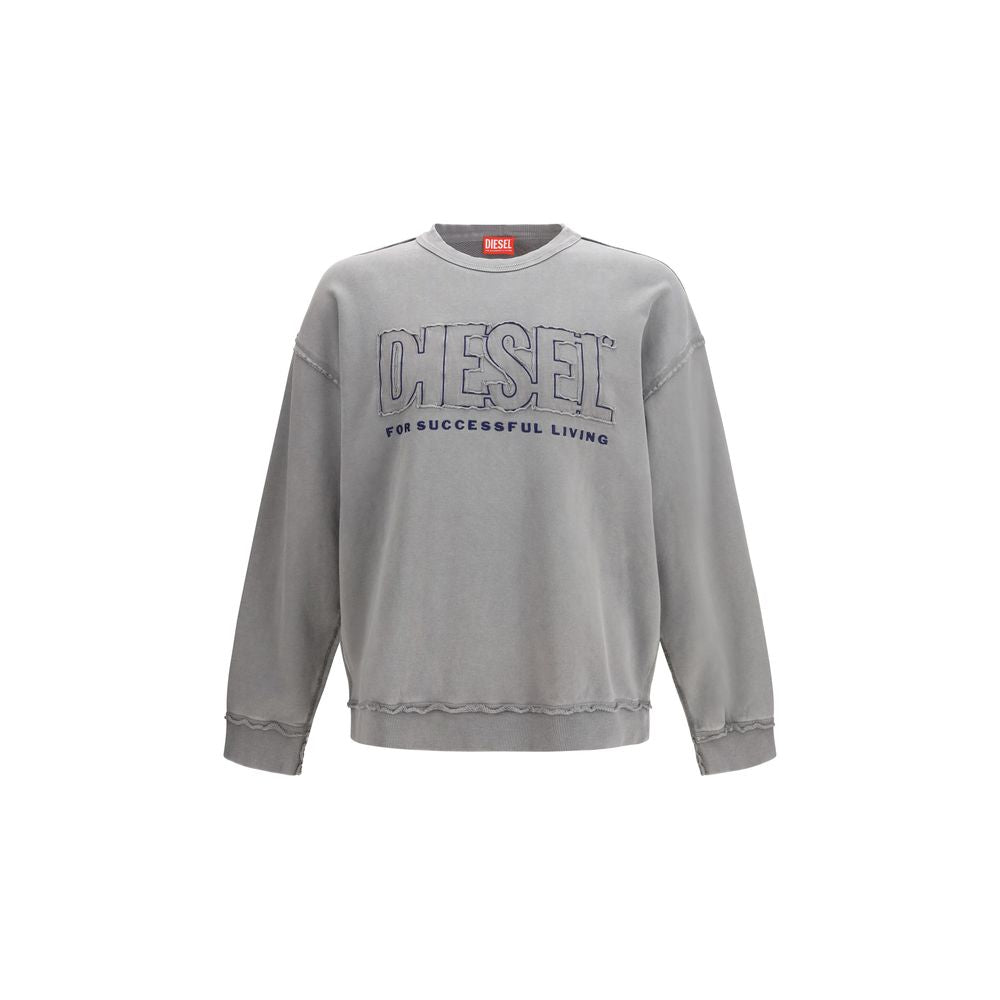 Diesel Gray Cotton Sweatshirt