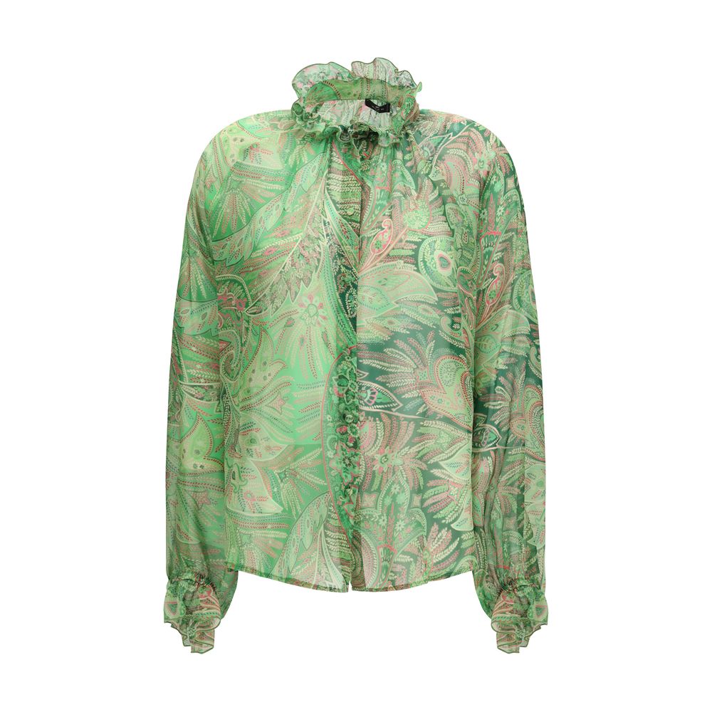 Etro Bicolor Silk Pattern Shirt