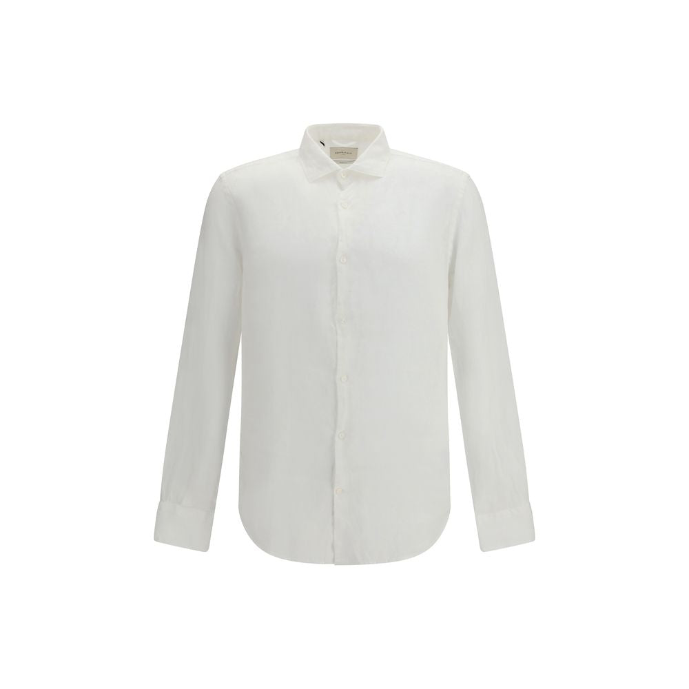 Brooksfield White Linen Dress Shirt