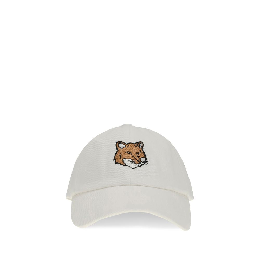 Maison Kitsuné White Cotton Cap (Baseball Hat)