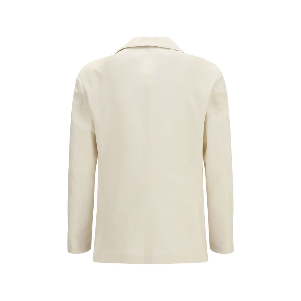 Lardini White Cotton Blazer