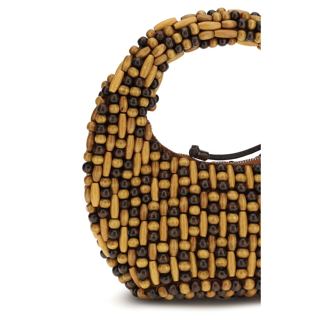 Staud Brown Other Fibres Handbag