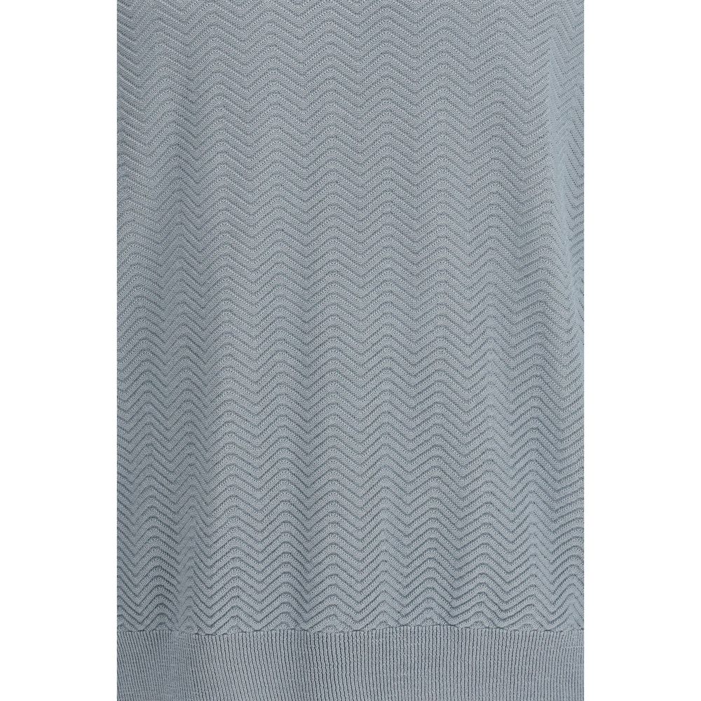 Giorgio Armani Gray Silk Sweatshirt