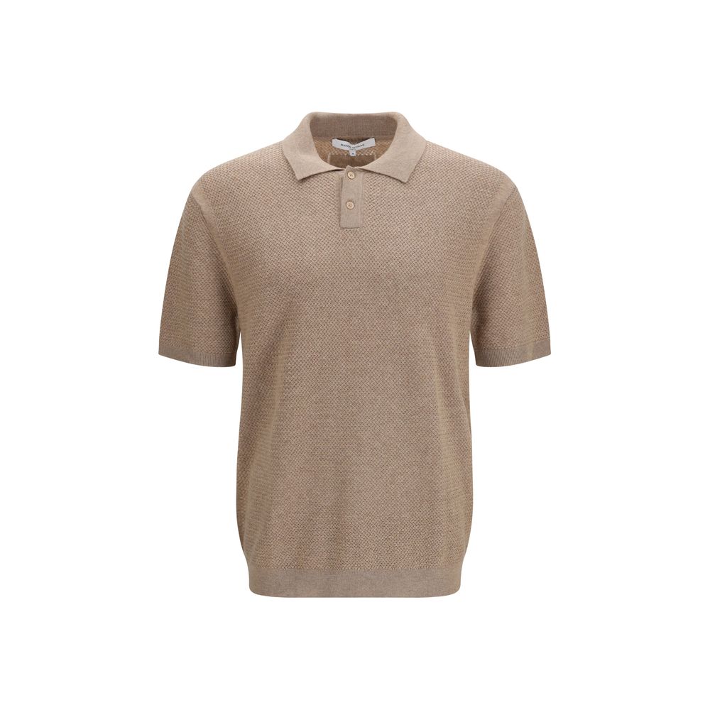 Maison Kitsuné Beige Cotton Polo Shirt