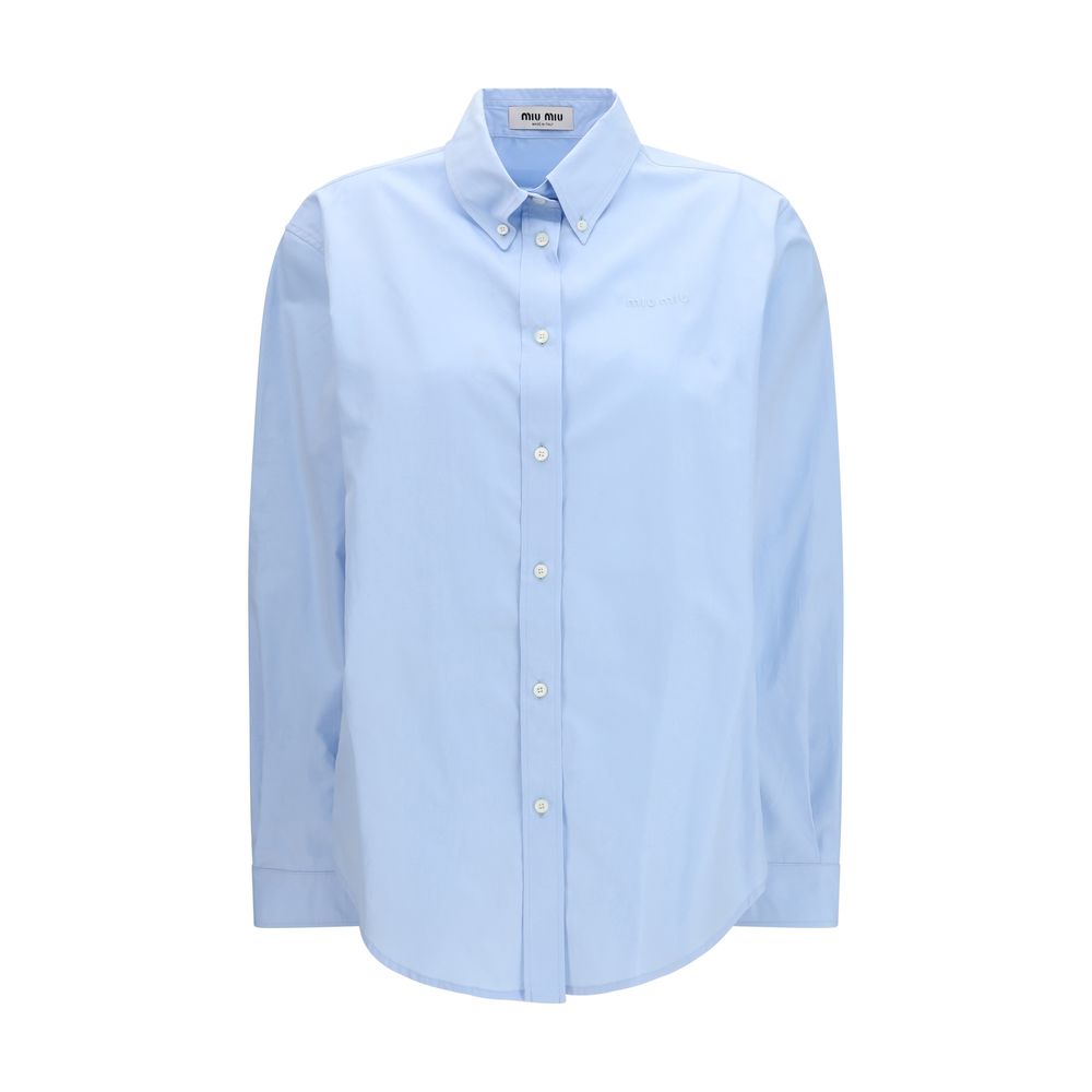Miu Miu Blue Cotton Shirt