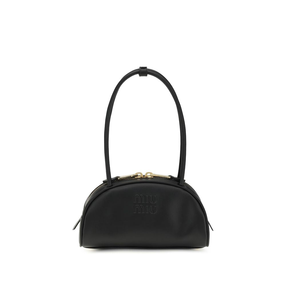 Miu Miu Black Calf Leather Bos Taurus Shoulder Bag