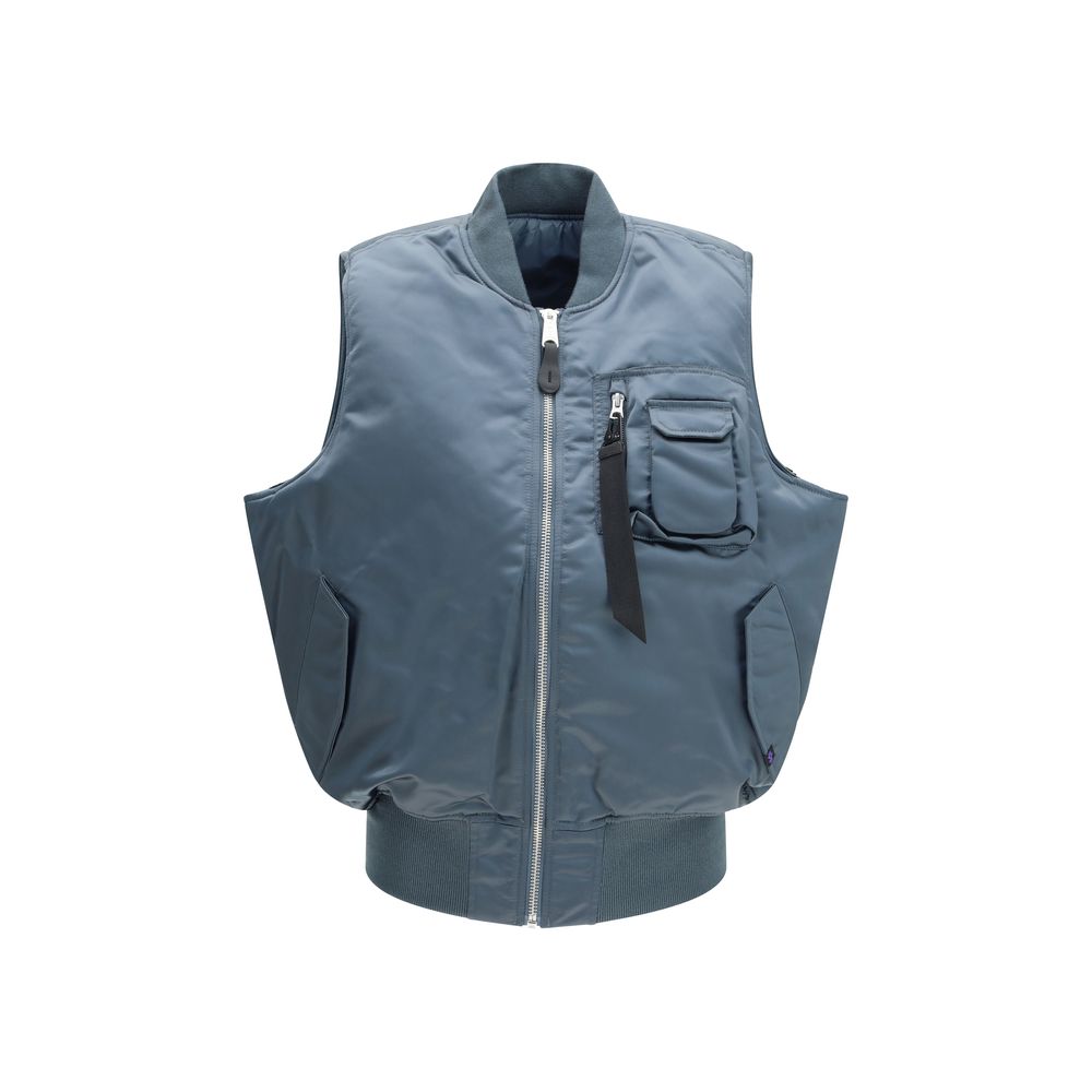 ALPHA INDUSTRIES Blue Nylon Sleeveless Jacket