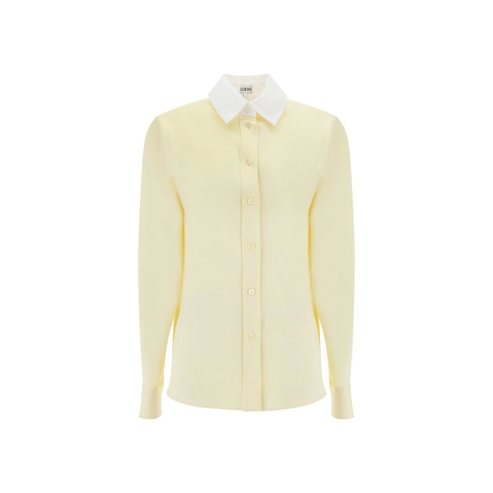Loewe Bicolor Silk Dress Shirt