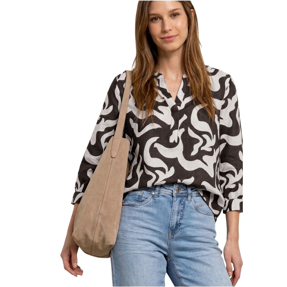Street One Brown Linen Blouse