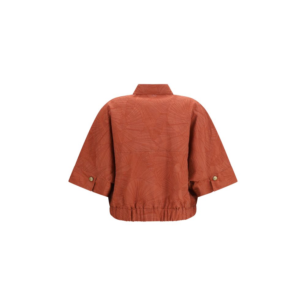 Brunello Cucinelli Orange Cotton Coat