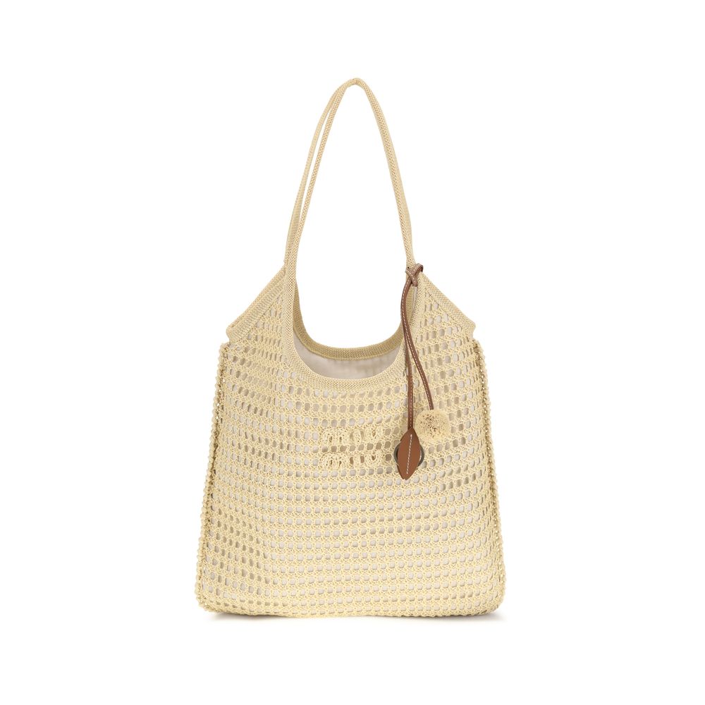 Miu Miu Beige Viscose Shoulder Bag