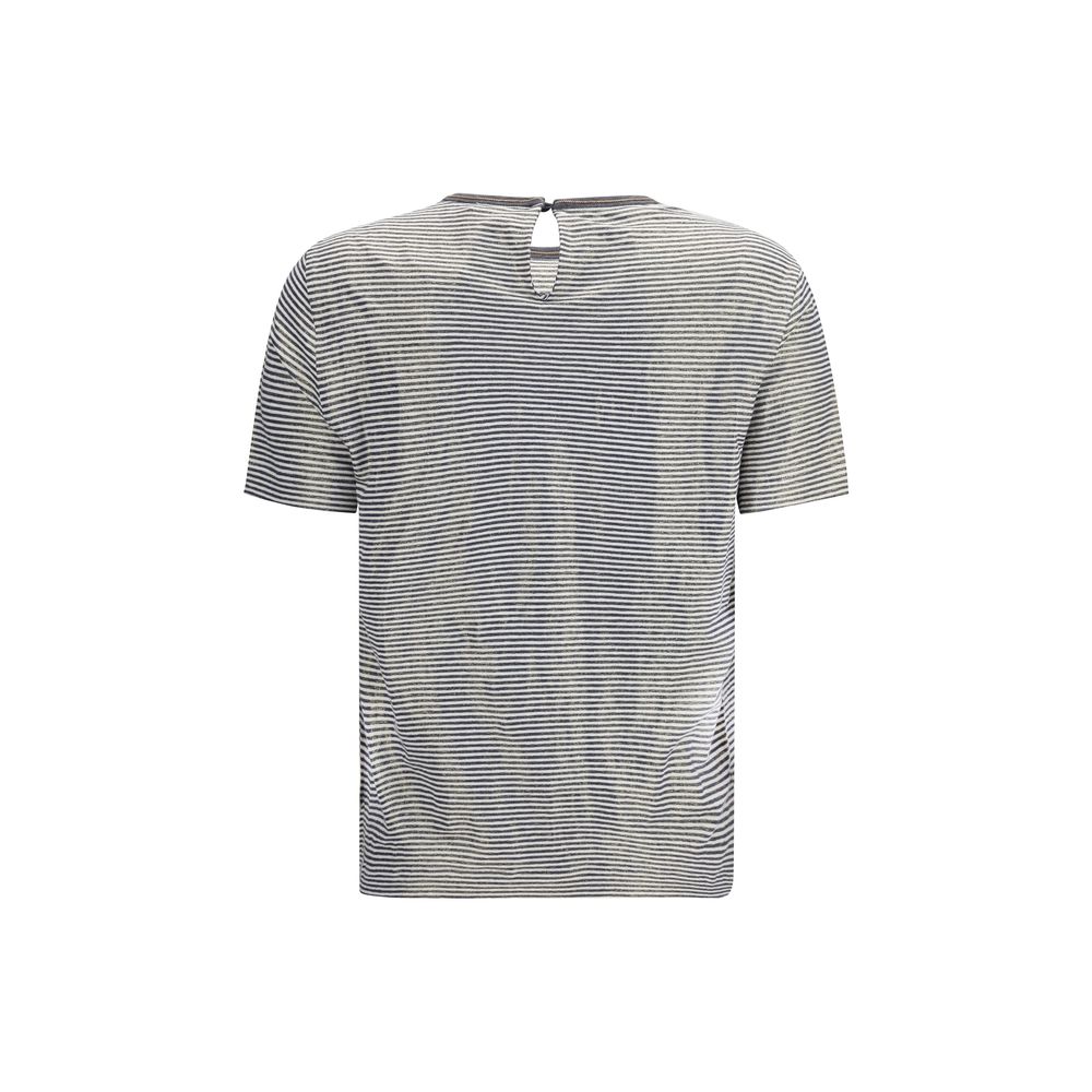 Brunello Cucinelli Multicolor Linen T-Shirt