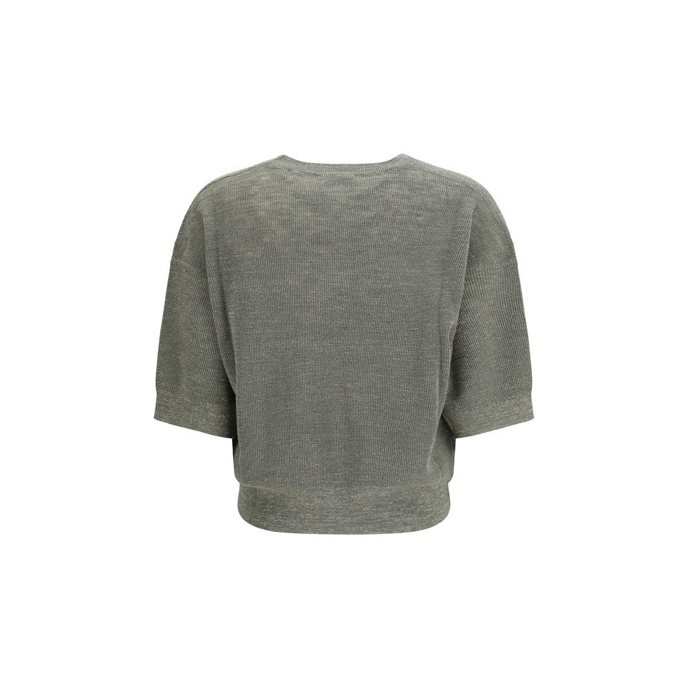 Brunello Cucinelli Bicolor Linen Sweatshirt