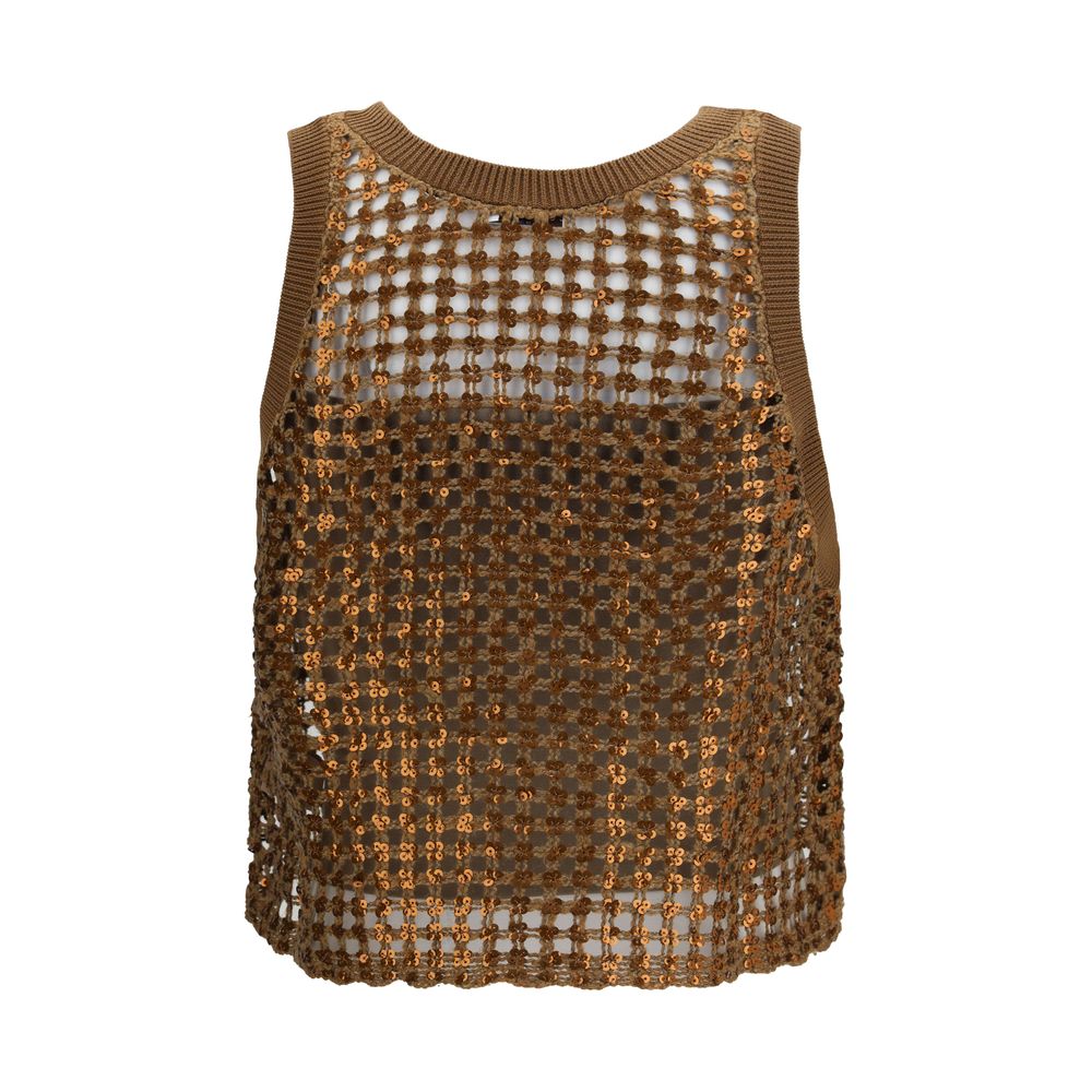 Brunello Cucinelli Brown Silk Blouse