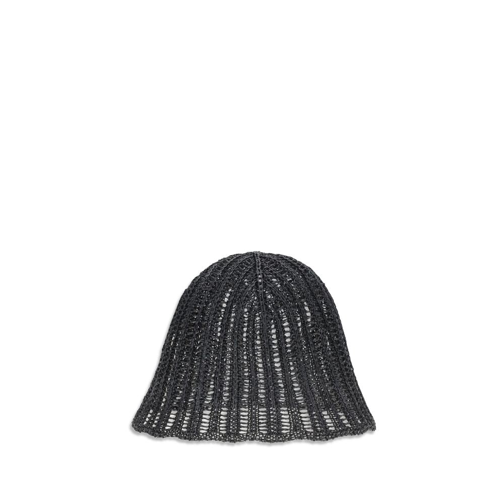 Brunello Cucinelli Black Raffia Hat