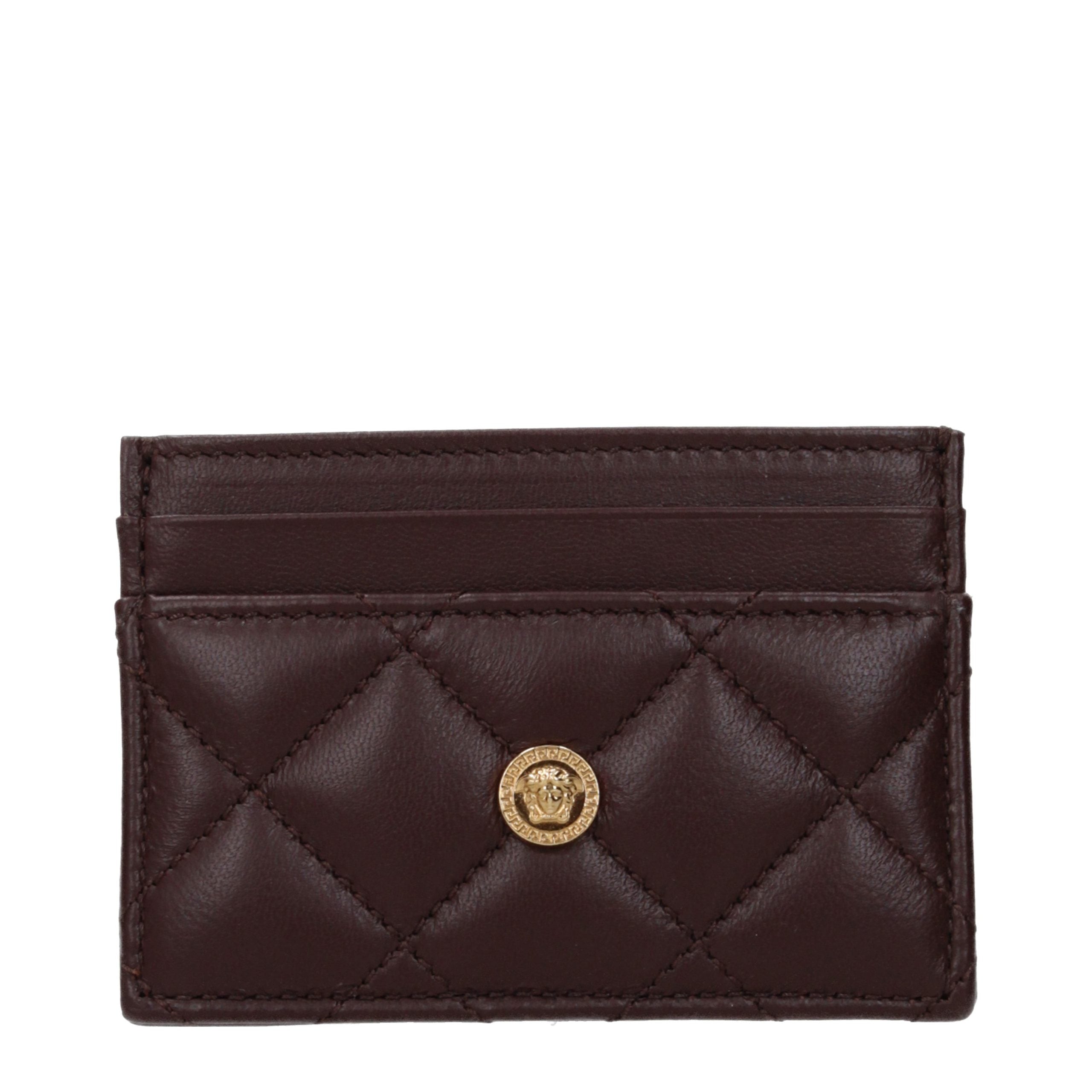 Versace Brown Leather Cardholder