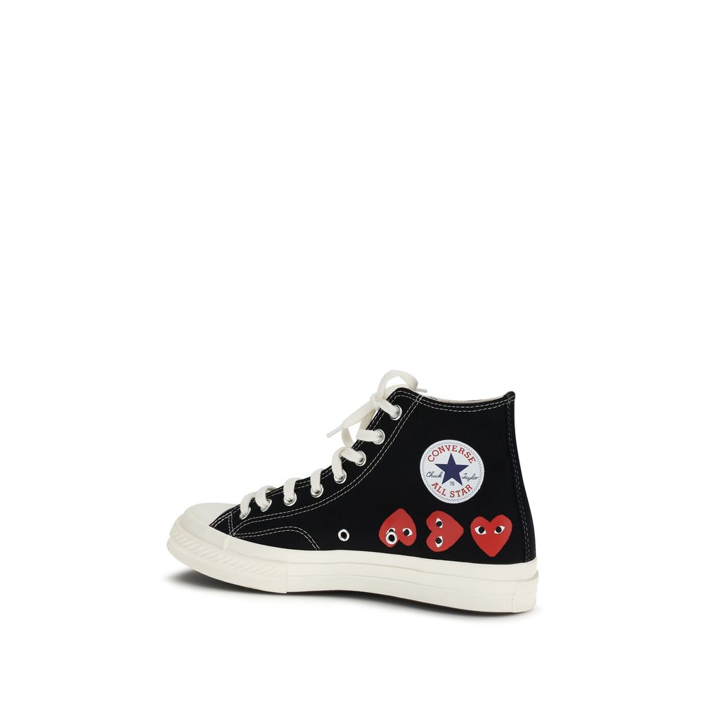 Comme Des Garçons Play x Converse Black Cotton High Top Sneakers