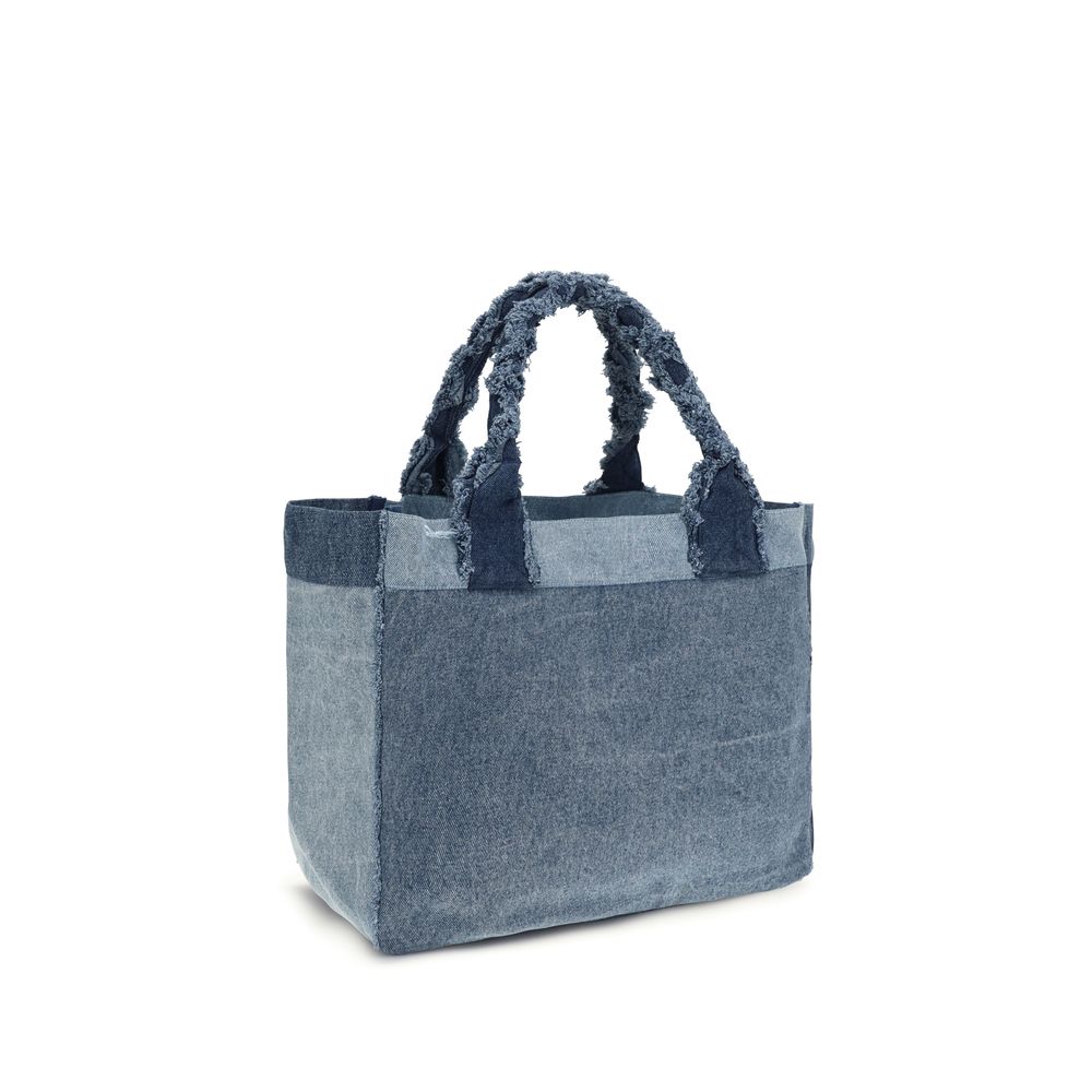 Ganni Blue Cotton Shoulder Bag