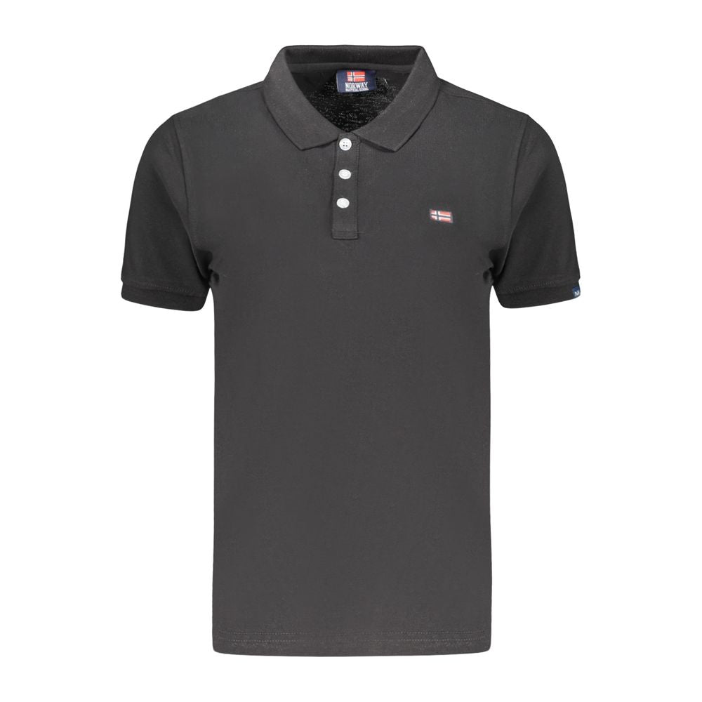 Norway 1963 Black Cotton Polo Shirt