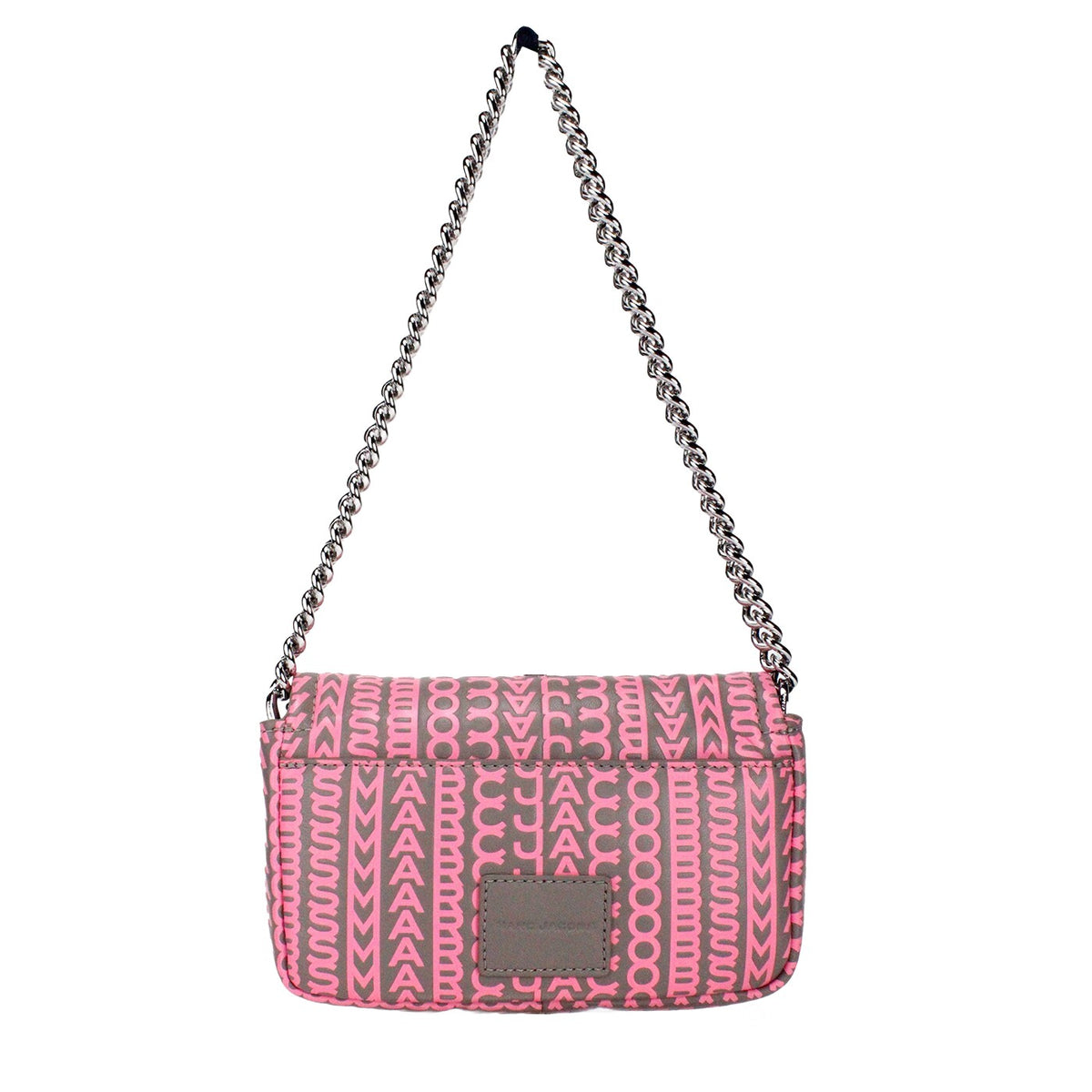 Marc Jacobs Neon Pink The Monogram Leather J Marc Mini Shoulder Bag Crossbody