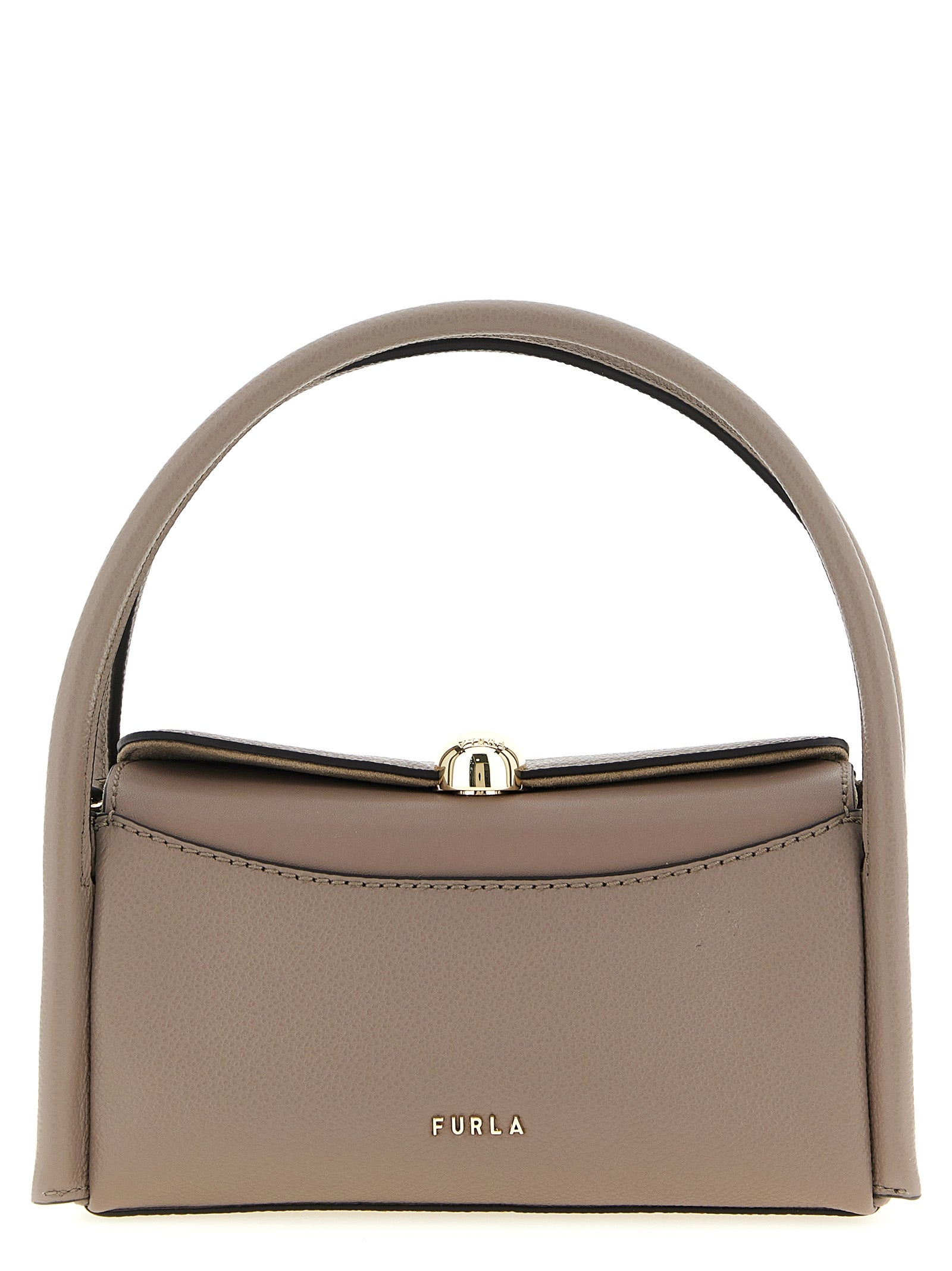 Furla Gray Calfskin Handbag