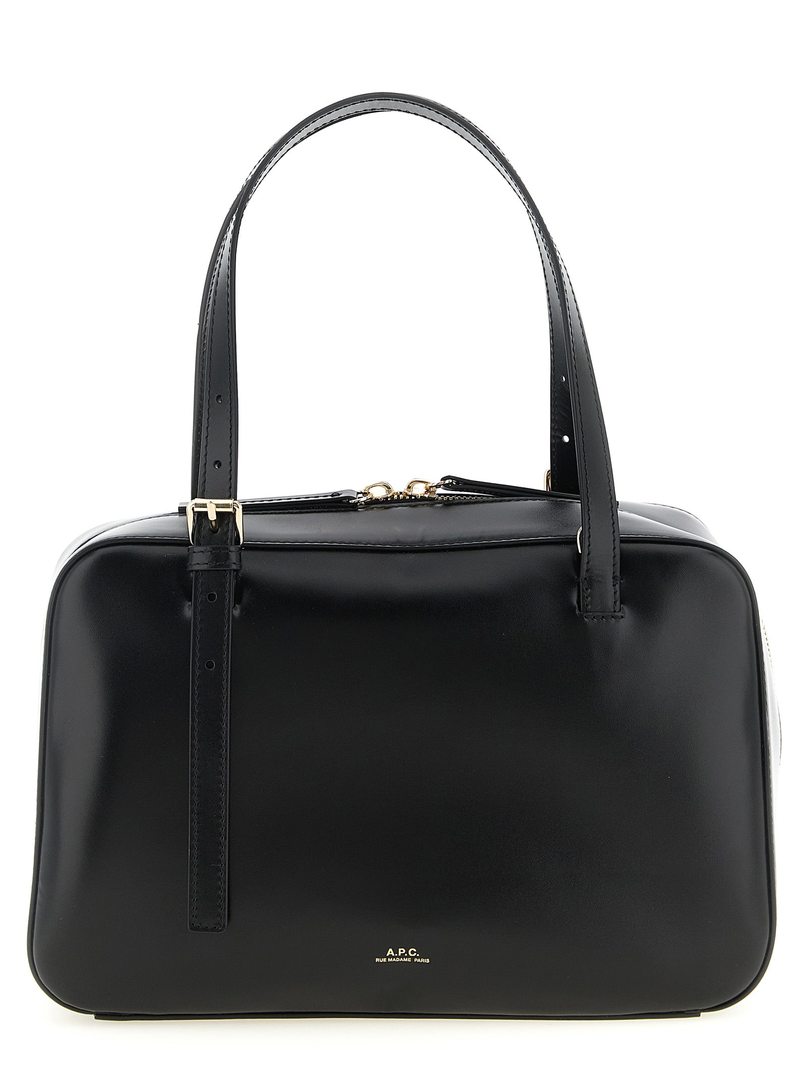A.P.C. Black Cowhide Handbag