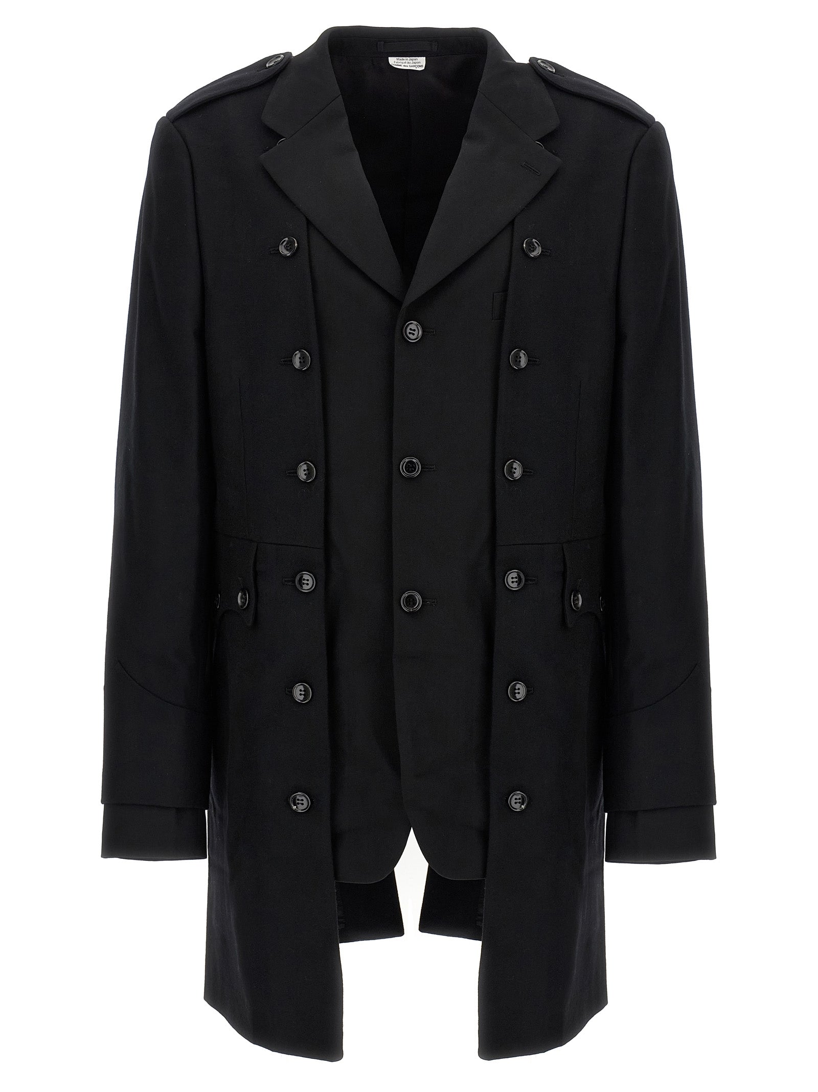 Comme Des Garçons Black Wool Coat