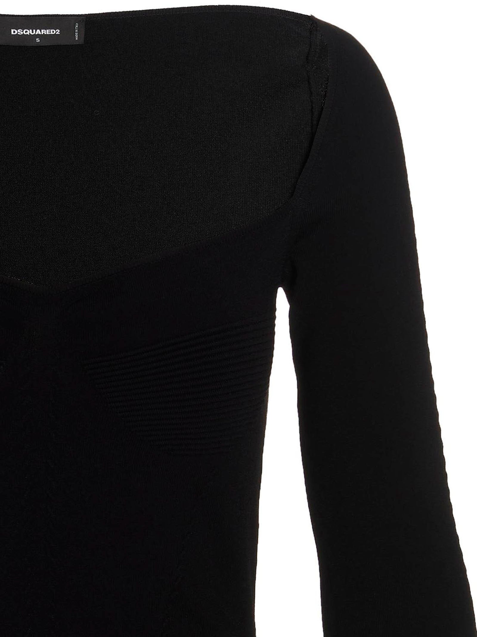 Dsquared² Black Viscose Mini Skirt