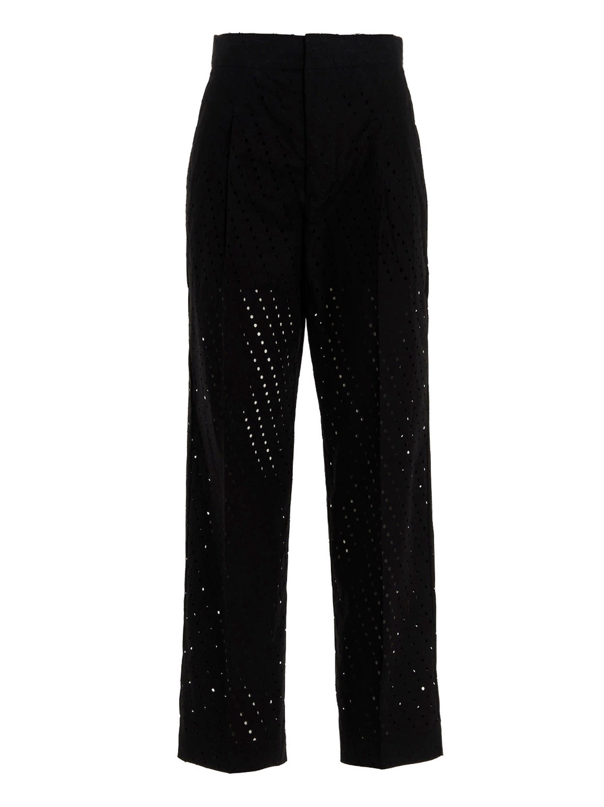 NUDE Black Cotton Pants