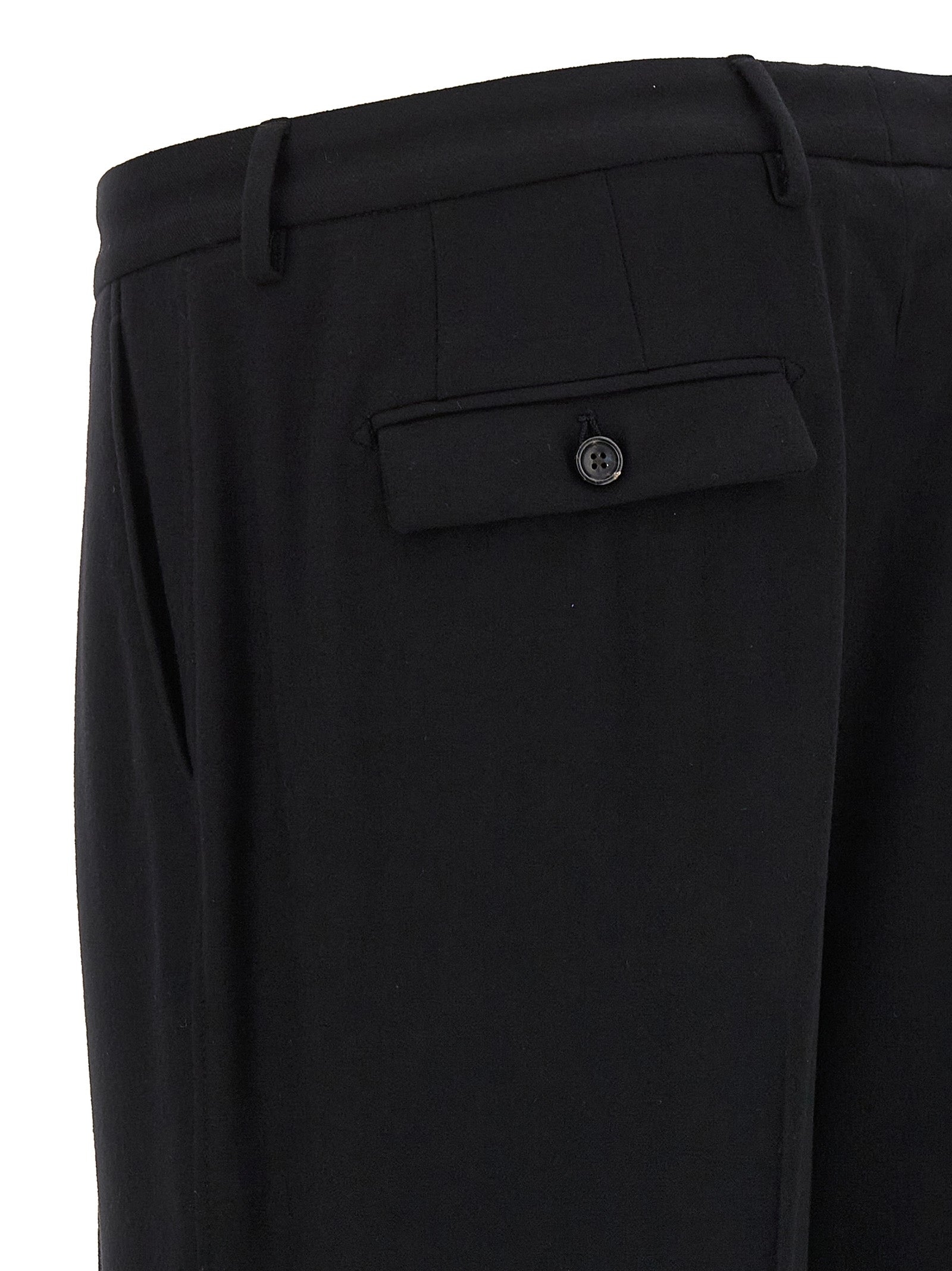 CELLAR DOOR Black Virgin Wool Dress Pants