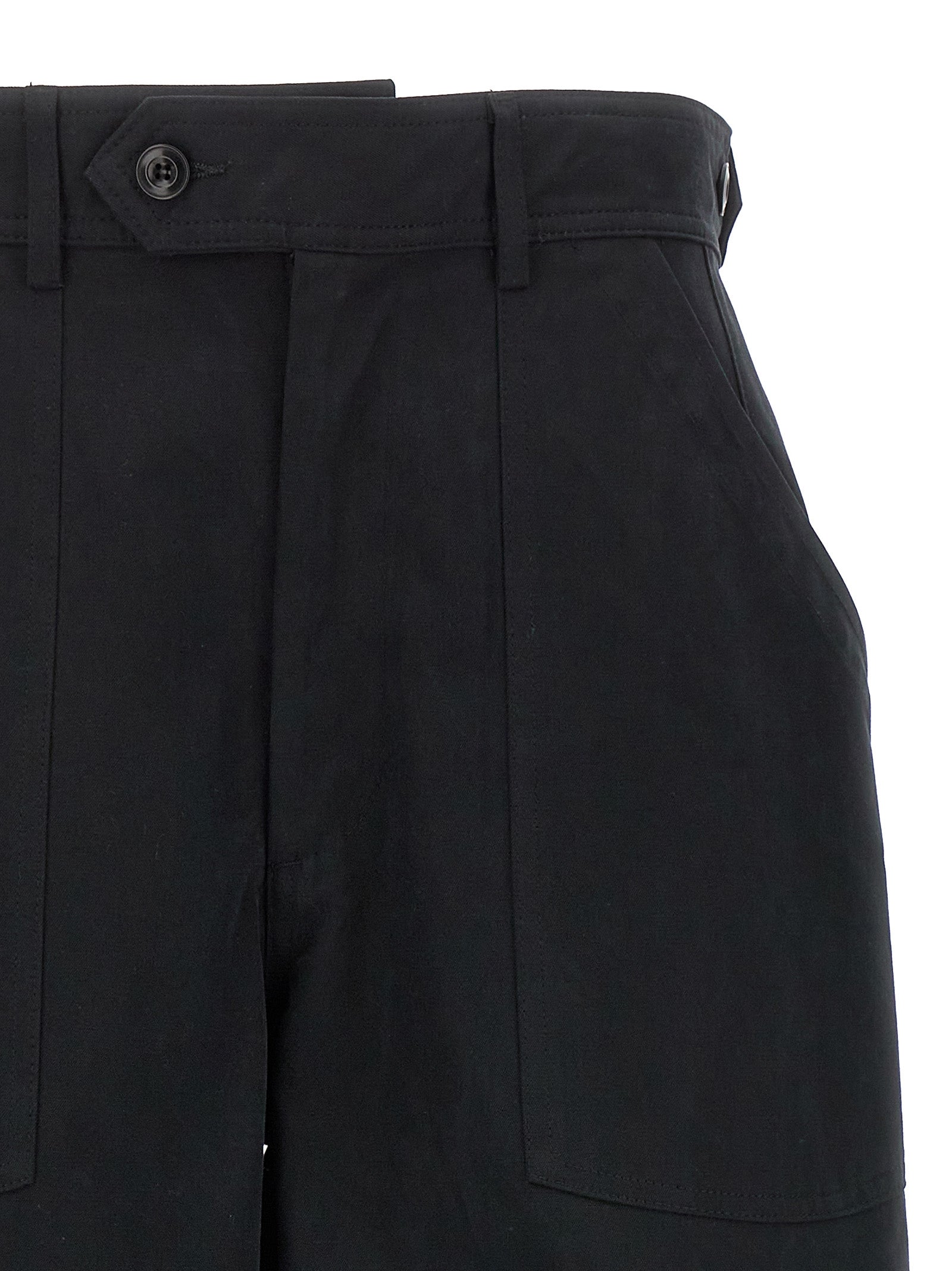 CELLAR DOOR Black Cotton Casual Pants