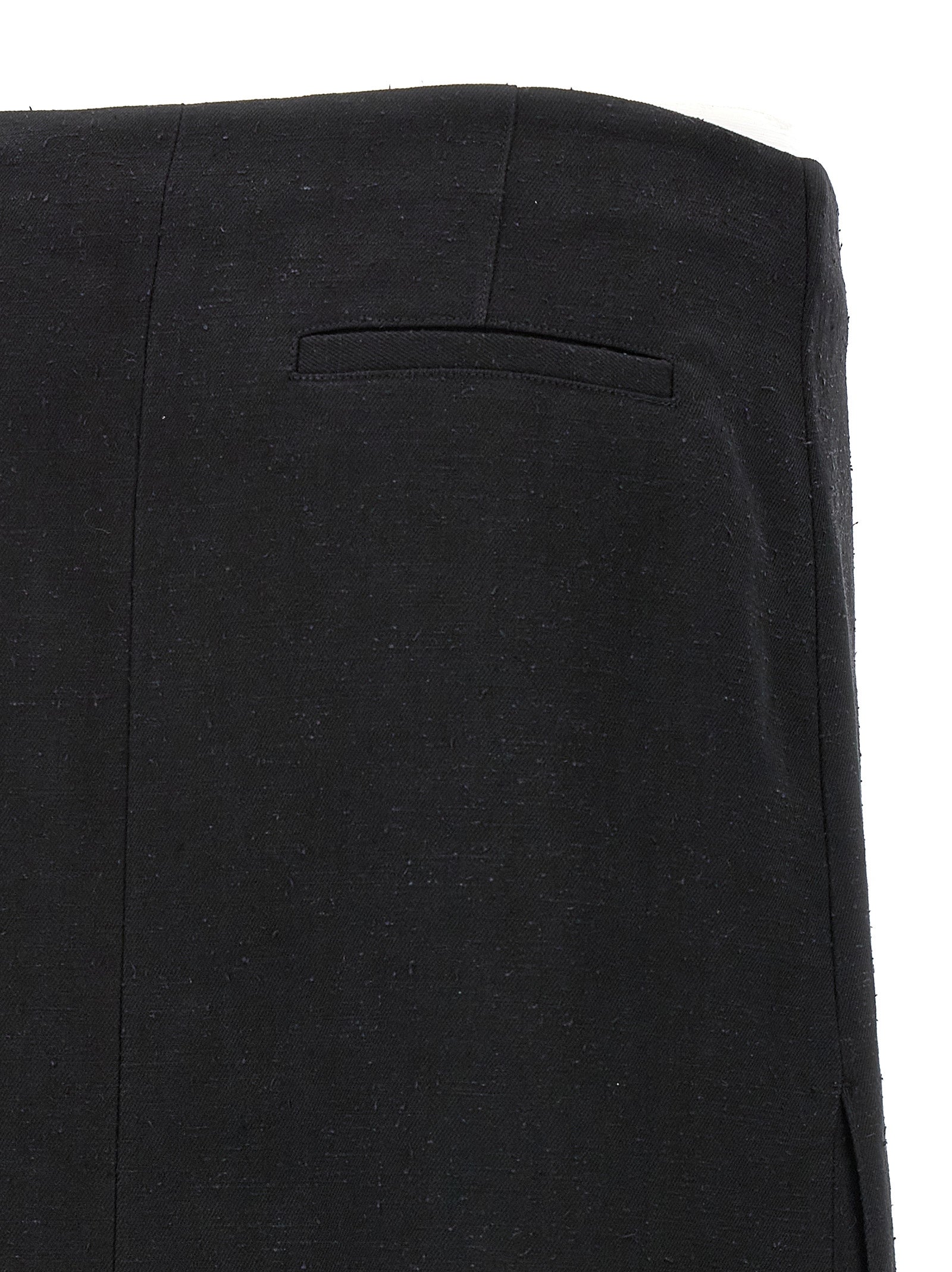 Loulou De Saison Black Cotton Mini Skirt