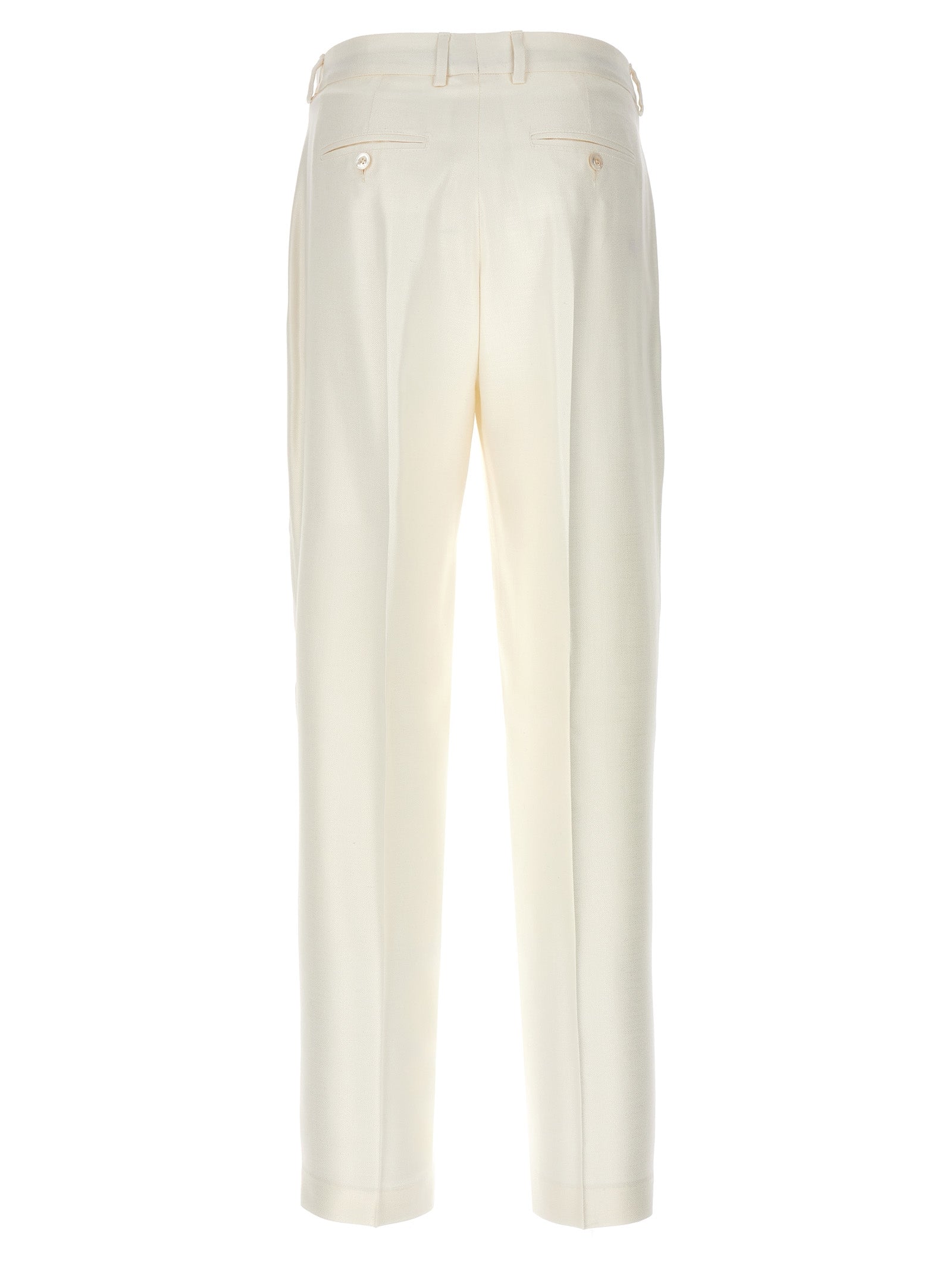 Kiton White Viscose Pants